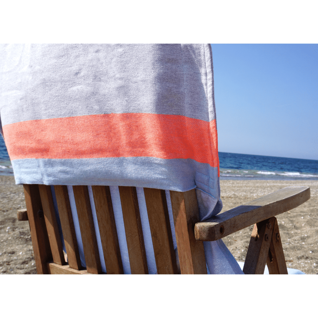 Neon Two-in-One Beach Towel and Bag, Grey, Black, Recycled Cotton with